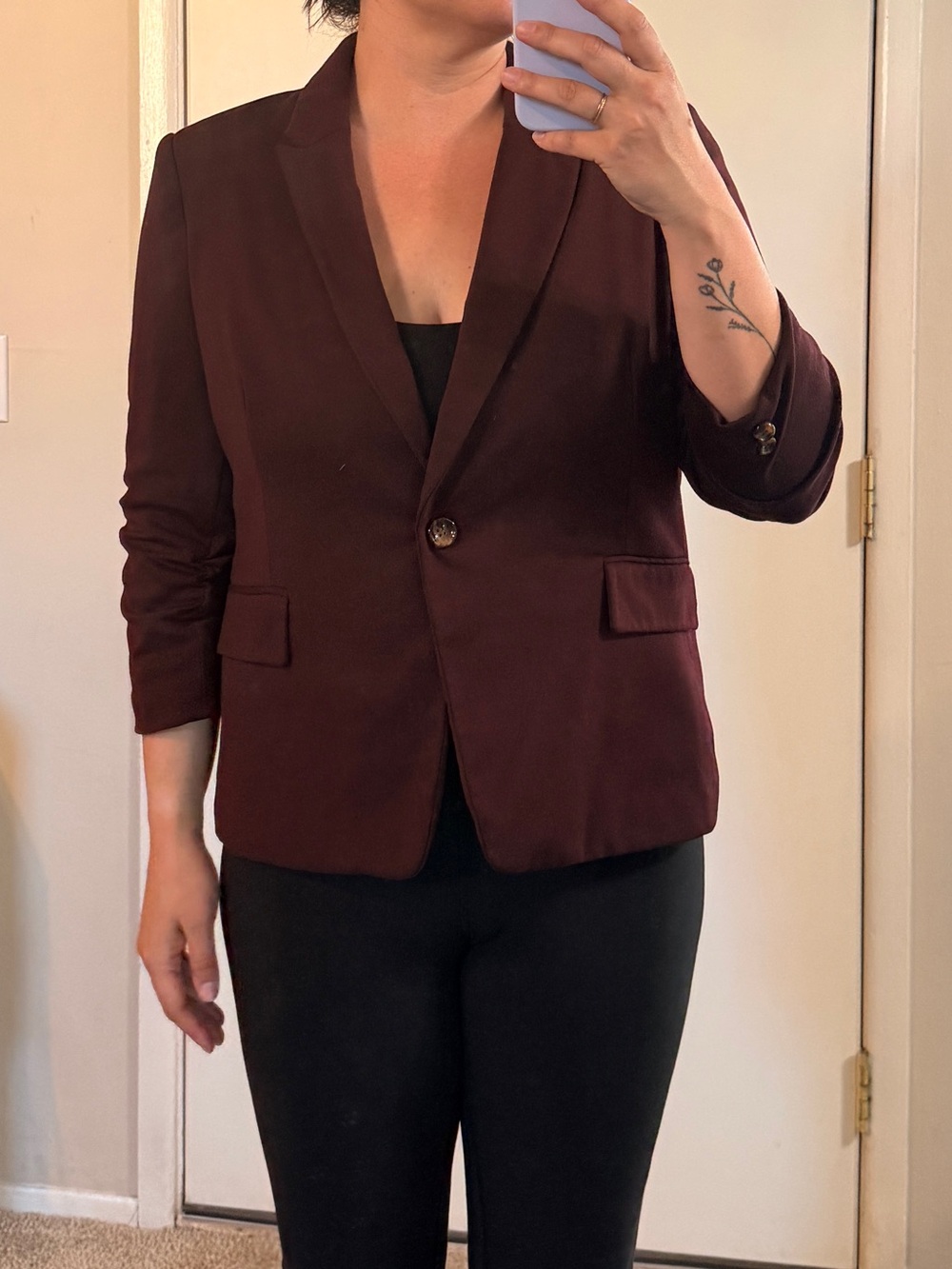 Jules & Leopold Women's Single-Button Blazer in Deep Wine
